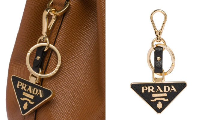 女閨密生日禮物2024：鎖匙扣Prada Triangular Logo Keyring HKD$3,750